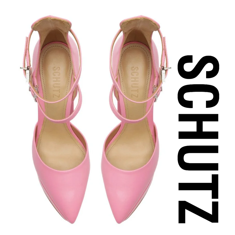 SCHUTZ - Elysee Pink - Size 6 Chunky Platform Heels